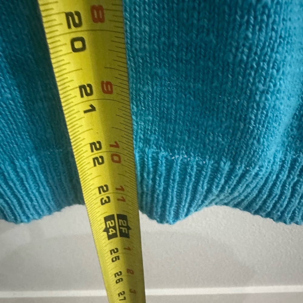 Sage aquamarine color V-Neck Women's Sweater - Picture 6 of 9